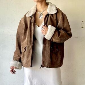 Vintage Leather + Shearling Jacket
